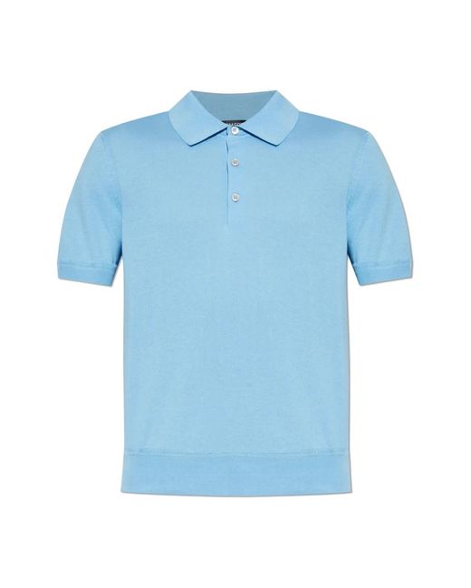 Tom Ford Pure Cotton Polo in het Blue voor heren