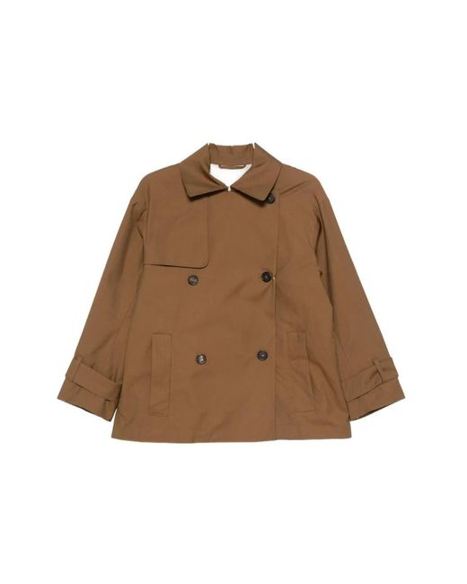 Max Mara Brown Double-Breasted Coats