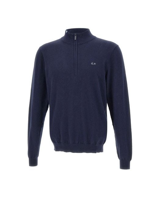 Sun 68 Blue Turtlenecks for men