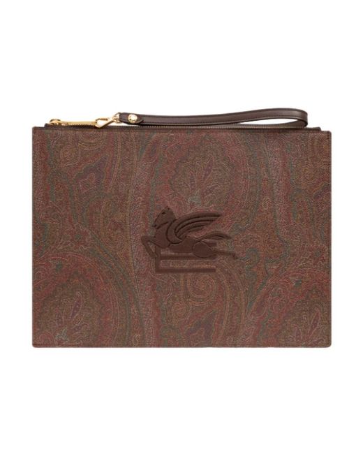 Etro Brown Clutches for men