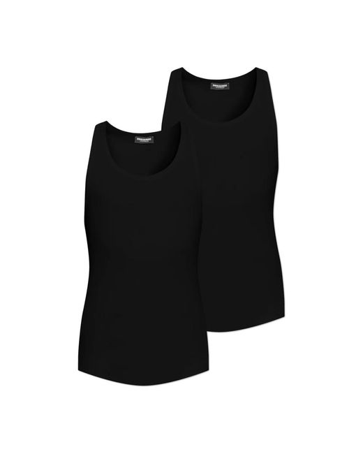 Sleeveless Tops DSquared² de hombre de color Black