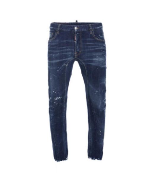 DSquared² Klassische Blaue Slim Fit Herren Jeans in Blue für Herren