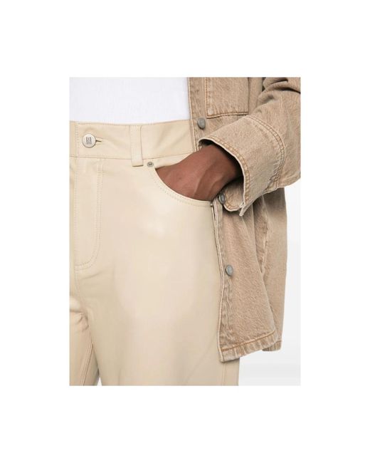 By Malene Birger Natural Leather Trousers