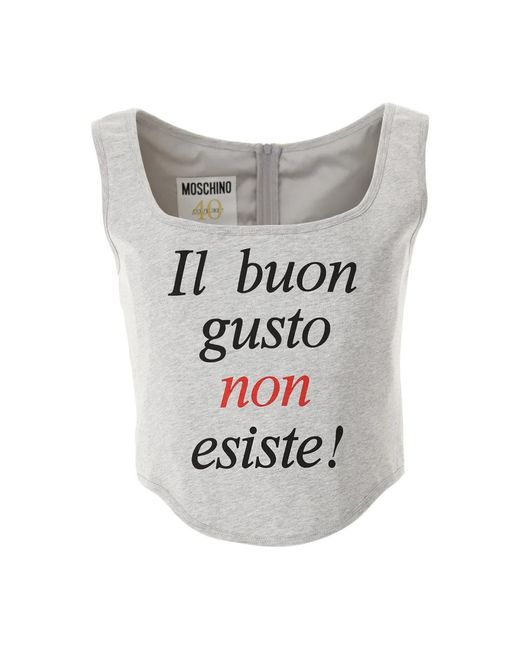 Moschino White Sleeveless Tops