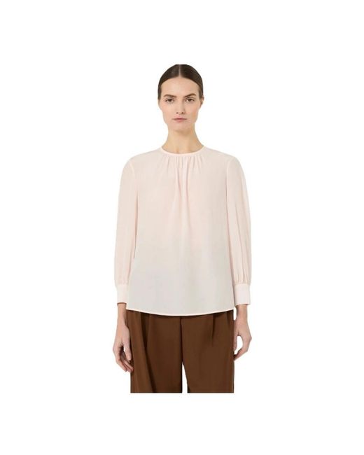 Max Mara Colmo Blouse in het Pink