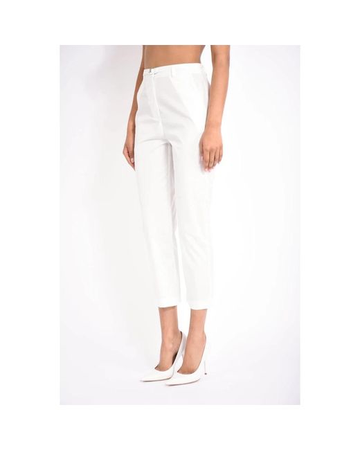 Patrizia Pepe White Cropped Trousers