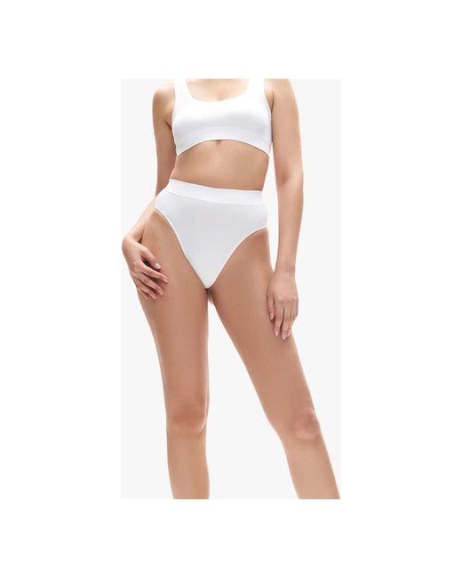 Heist Studios Ondergoed ,Wit ,Katoen Softskin Thong in het White