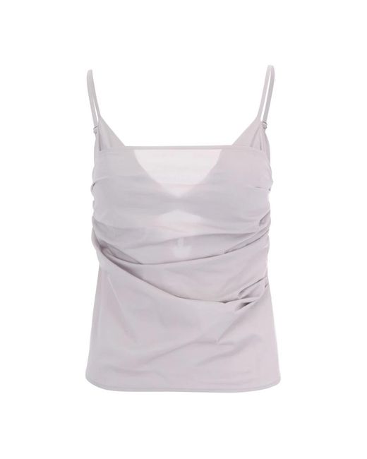 Patrizia Pepe Gray Sleeveless Tops
