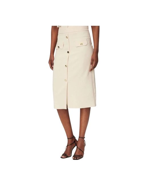 Midi Skirts Rinascimento de color Natural