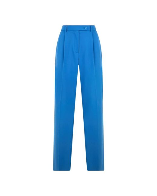 Alberta Ferretti Klassieke Broek Met Hoge Taille in het Blue
