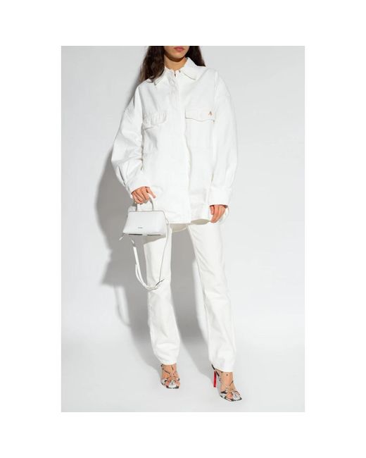 The Attico White Straight Fit Jeans