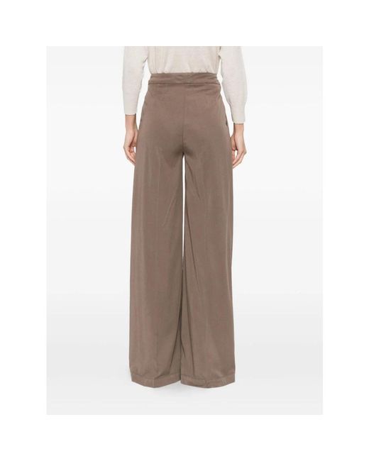 Via Masini 80 Brown Wide Trousers