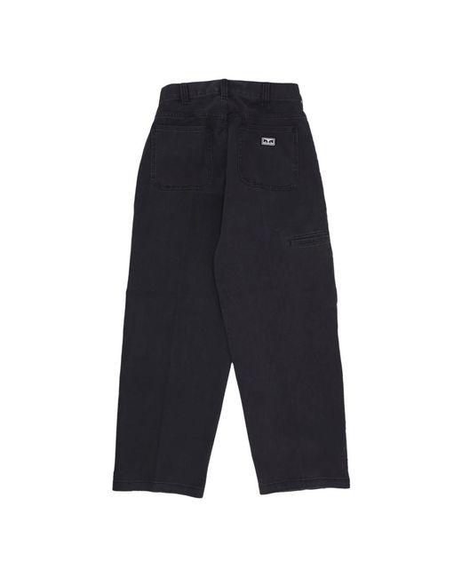 Obey Blue Straight Fit Jeans for men