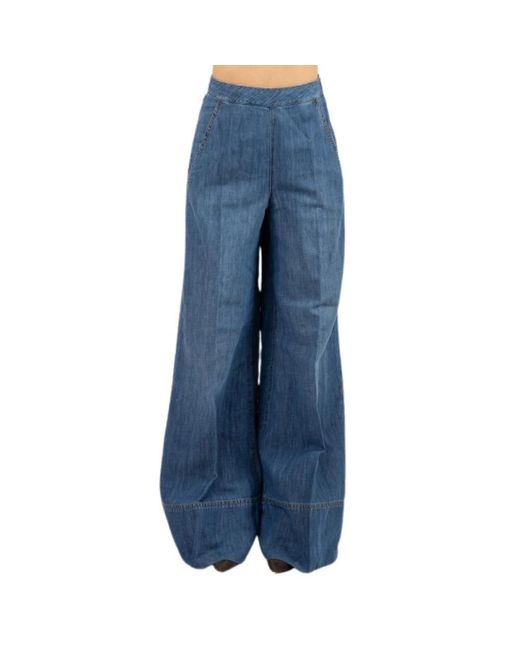 Pinko Wide Jeans in het Blue