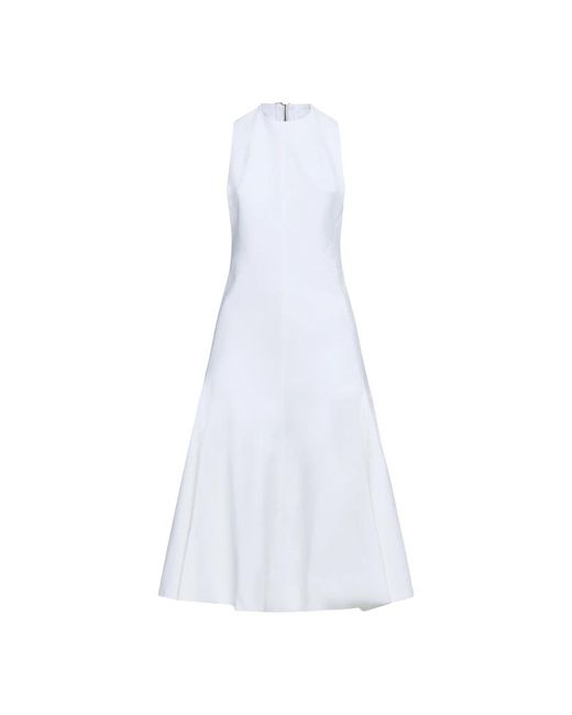Jacquemus Kleedjes ,Wit ,Halter Neck Flared Jurk in het White