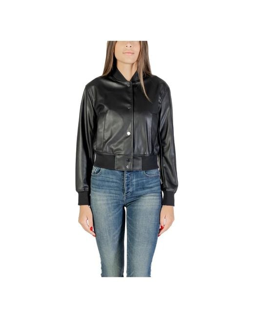 ARMANI EXCHANGE Jassen ,Zwart ,Polyester Moderne Blouson Jas in het Black