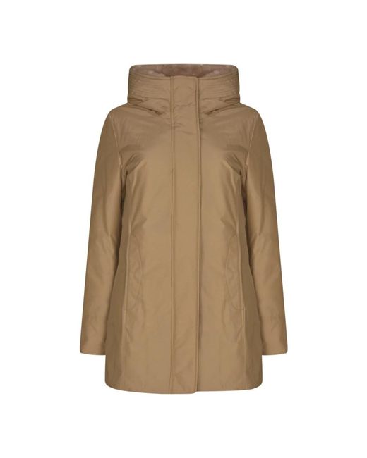 Woolrich Jassen ,Bruin ,Leer Coats in het Natural