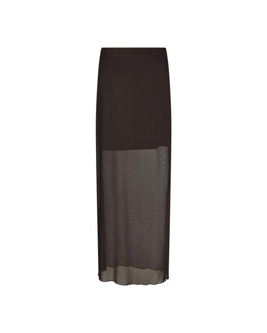 Neo Noir Brown Maxi Skirts