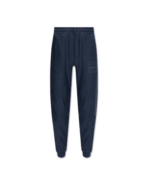Pantaloni della tuta con logo di EA7 in Blue da Uomo