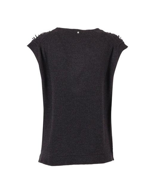 Lorena Antoniazzi Black Sleeveless Tops
