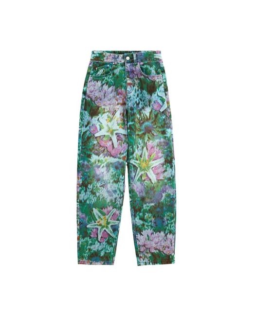 Desigual Green Loose-Fit Jeans