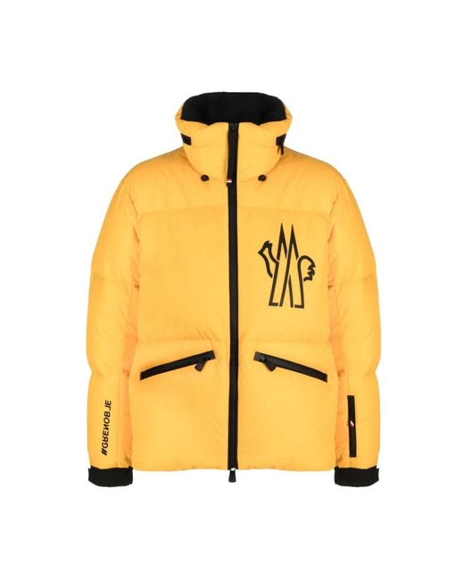 Moncler Yellow Down Jackets for men