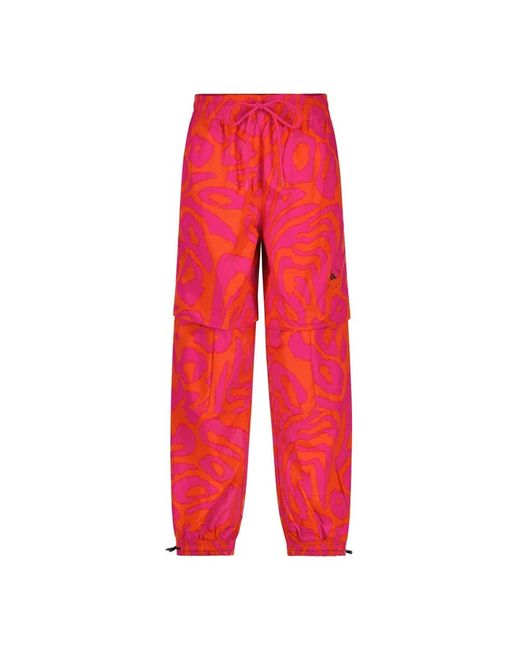 Adidas By Stella McCartney Red Straight Trousers