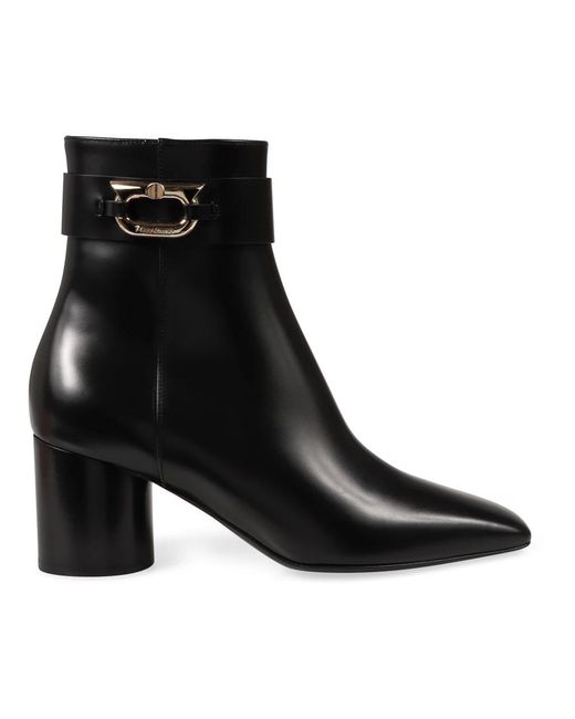 Ferragamo Black Heeled Boots