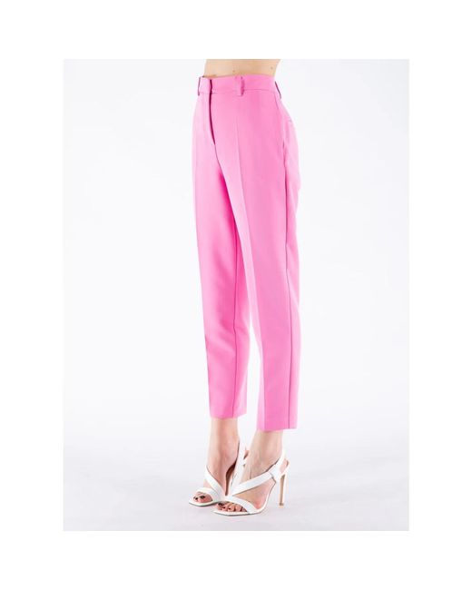 SOLOTRE Pink Cropped Trousers
