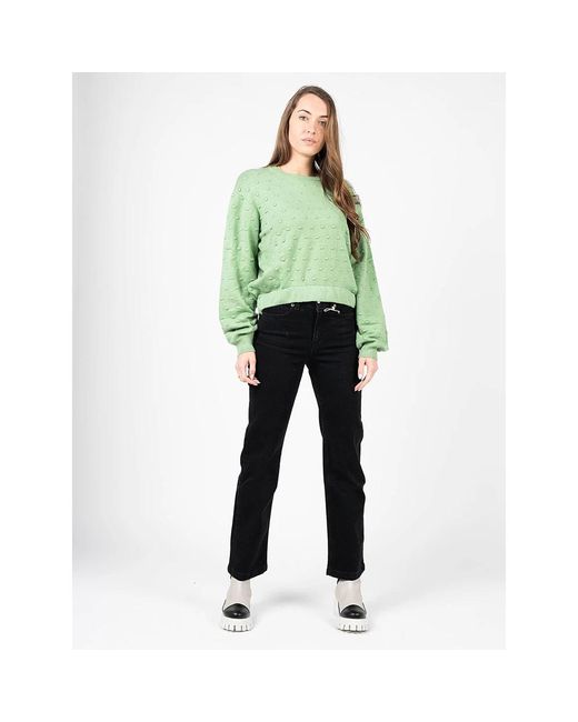Silvian Heach Round-Neck Knitwear in het Green