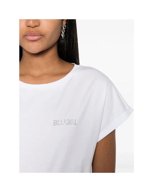 Blugirl Blumarine White Optisches weiß `moda` t-shirt