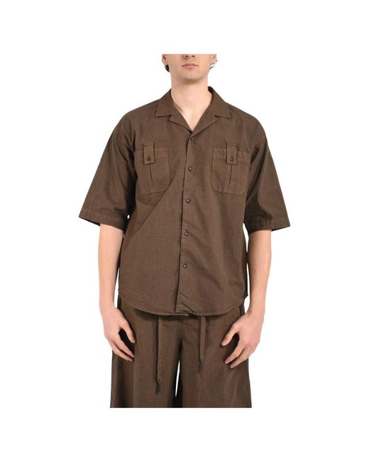 Andrea Ya'aqov Brown Short Sleeve Shirts for men