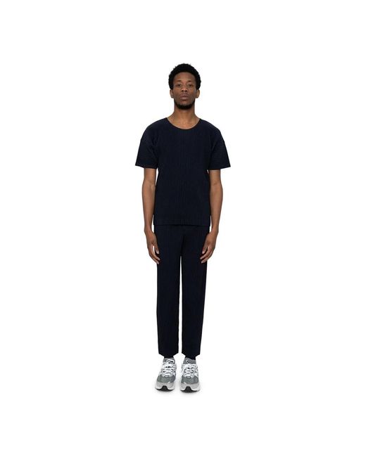 Trousers > cropped trousers Issey Miyake pour homme en coloris Blue
