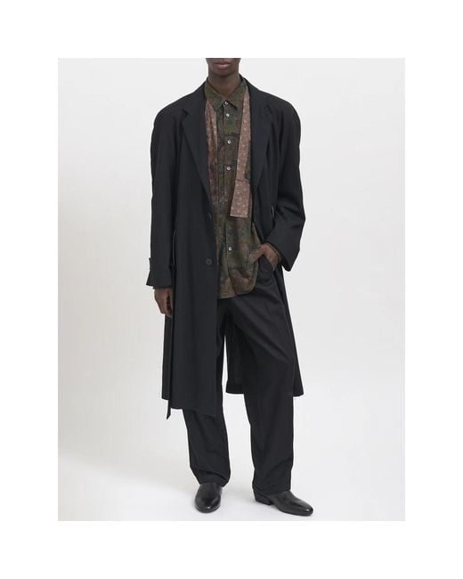 Magliano Black Belted Coats for men