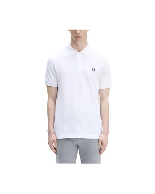 Fred Perry Tops ,Wit ,Katoen Iconisch Poloshirt Met Laurel Logo in het White voor heren