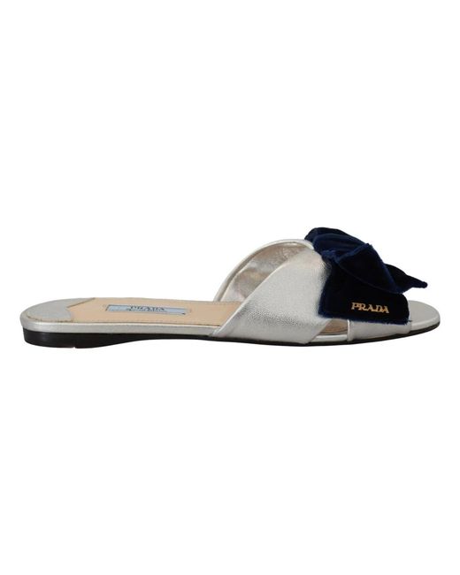 Prada scarpe argento cheap