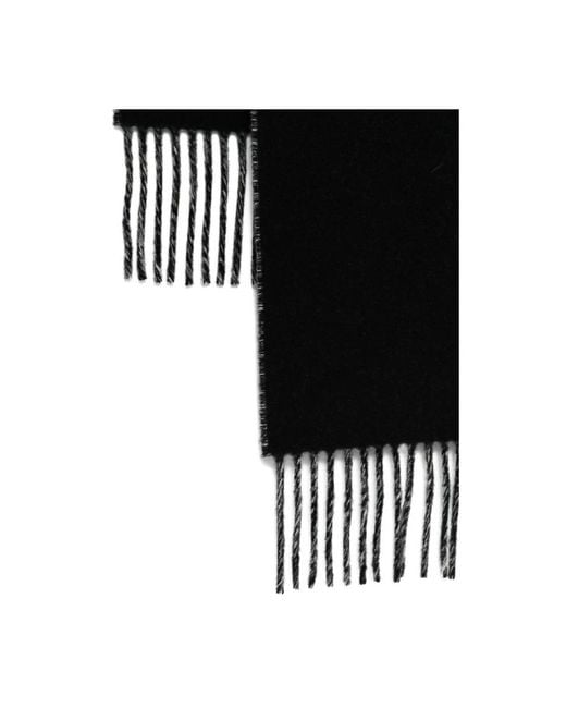 Jacquemus Black Scarf With Embroidered Logo