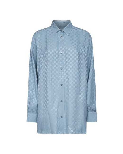 Shirts Gucci de color Blue