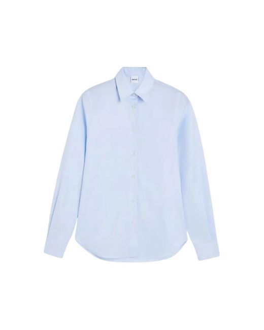 Aspesi Camisa Recta Popelin in het Blue