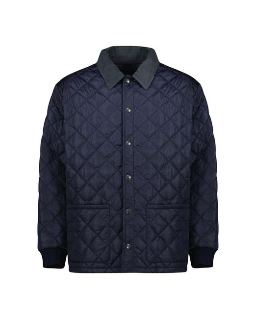 Prada Jassen ,Blauw ,Blauwe Gewatteerde Jas, Mannen Herfst-Winter 2025 in het Blue voor heren
