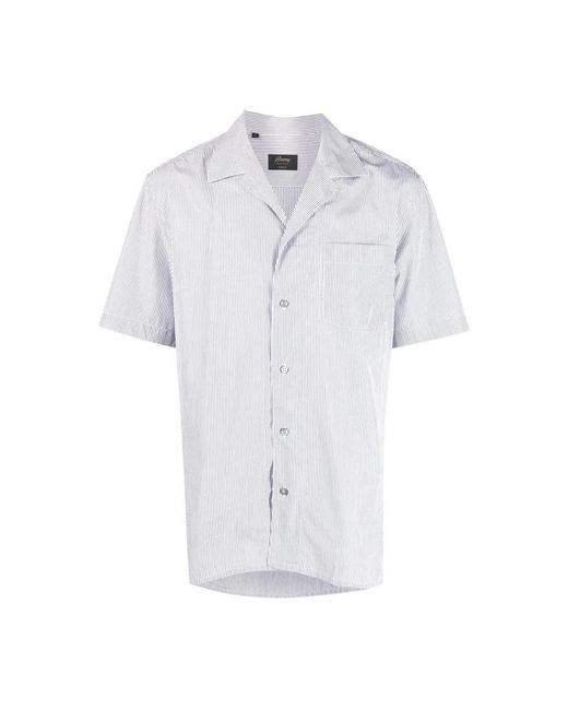 Brioni White Short Sleeve Shirts for men