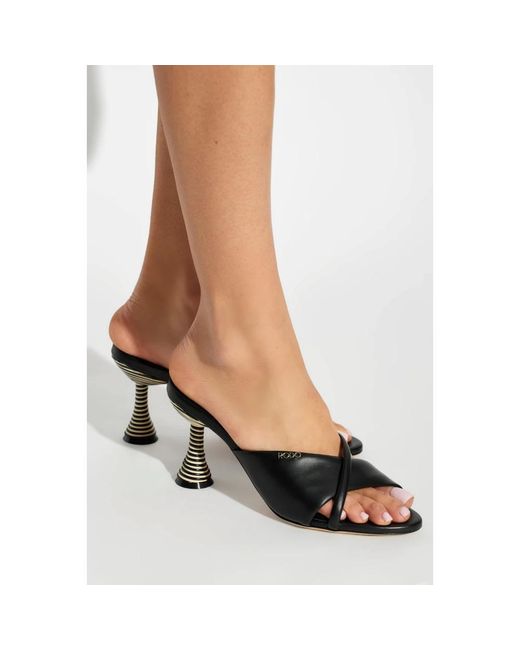 Heeled Mules Rodo en coloris Black