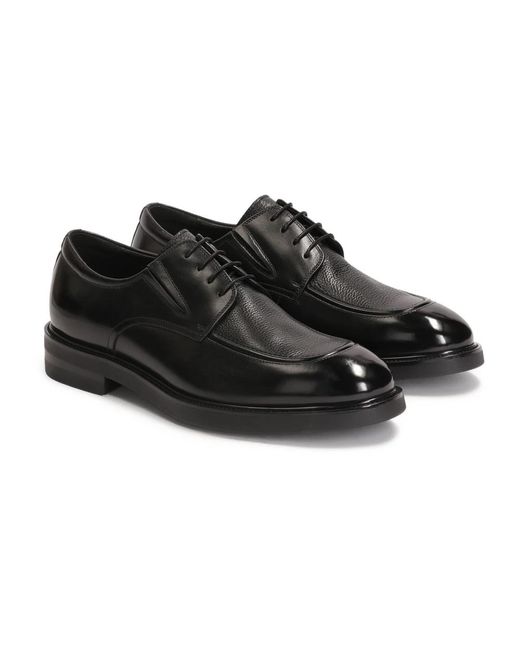 Kazar Schwarze Halbschuhe Mit Dekorativen Nähten in Black für Herren