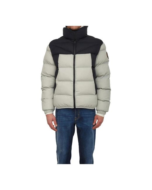 Napapijri Jassen ,Grijs ,Polyester Molveno Puffer Jacket in het Blue voor heren