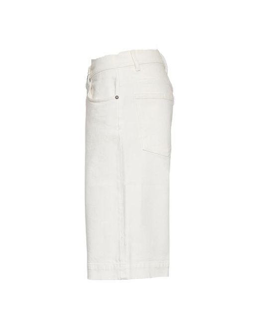 P.A.R.O.S.H. White Denim Shorts