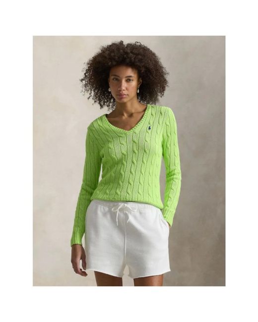 Polo Ralph Lauren Green V-Neck Knitwear