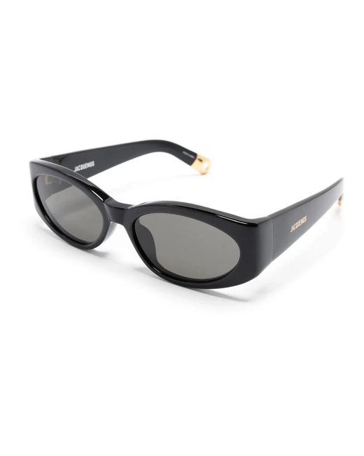 Jacquemus Ovalo oval-frame sonnenbrille in Metallic für Herren