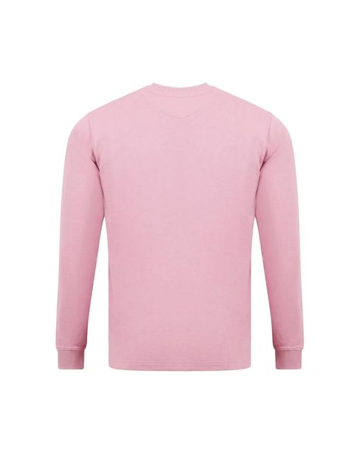 Lyle & Scott Lässiger crewneck sweatshirt für männer in Pink für Herren