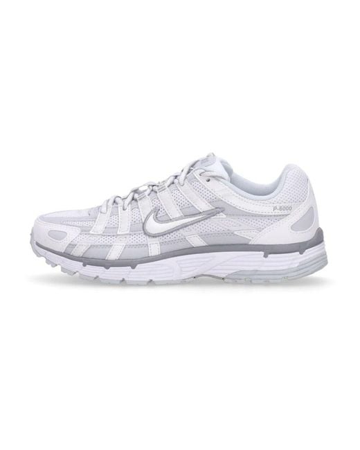 Nike White Metallisches flacher schuh mit schnürung