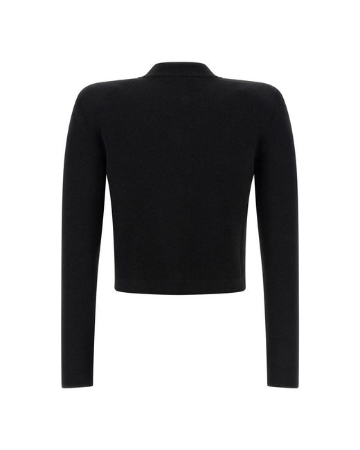 Balmain Truien & Vesten ,Zwart ,Viscose Knit Cardigan in het Blue